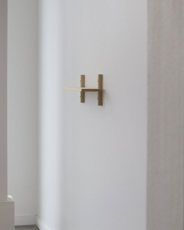 Modern floating wood shelf