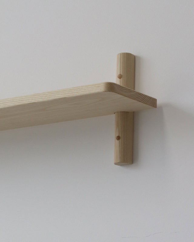 Modern wood floating shelves