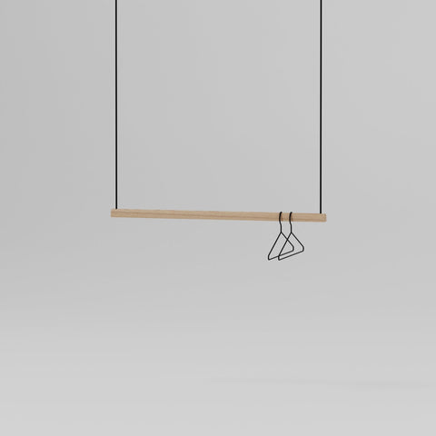 Hanging Clothes Rack in Wood