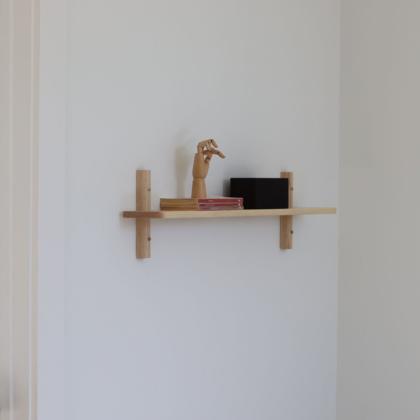 Modern bedroom floating wall shelf