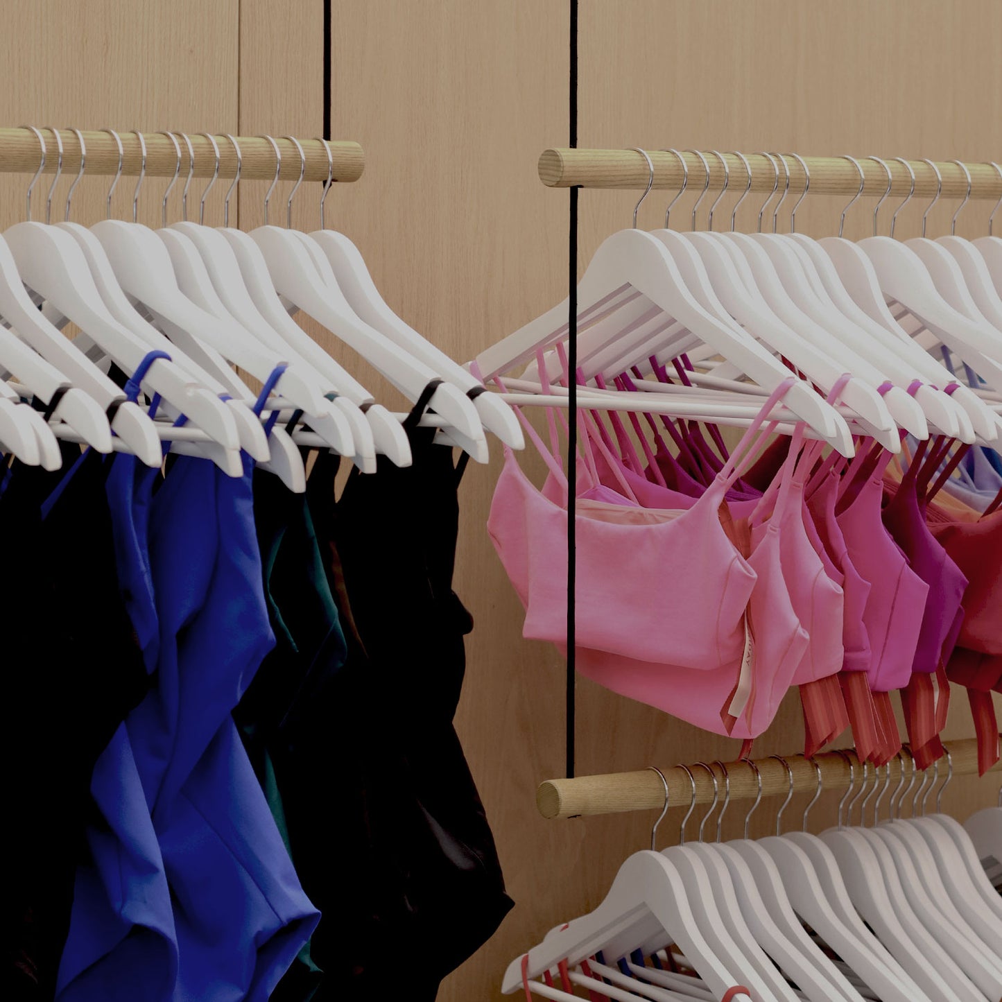 Retail Double Hanging Clothes Racks