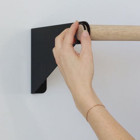 Wall Mounted Coat Rack in Black