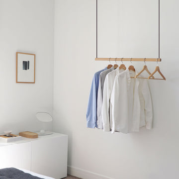 Hanging Clothes Rack | Wood Garment Rack – KROFT